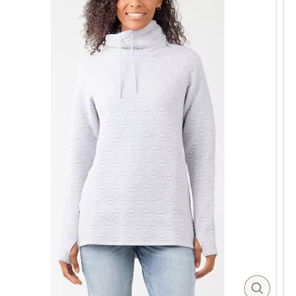 Carve Designs Milford Tunic Sweater Light Gray